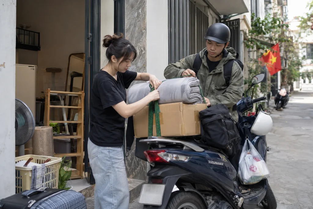 Ảnh minh họa cho bài Cách chuyển trọ bằng xe máy an toàn