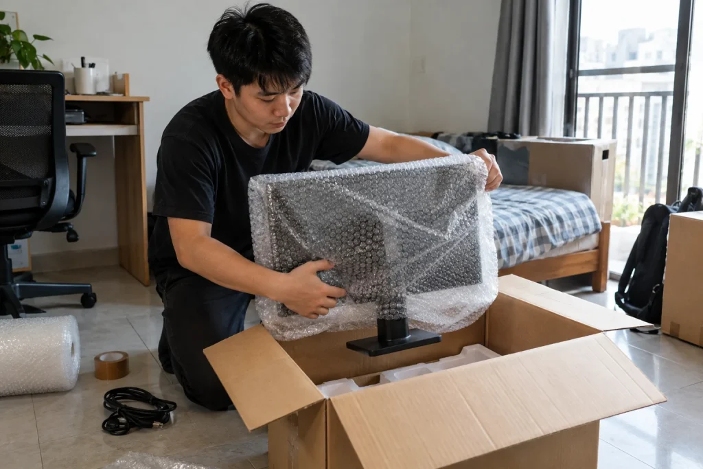 Ảnh minh họa cho bài Cách đóng gói màn hình máy tính khi chuyển trọ