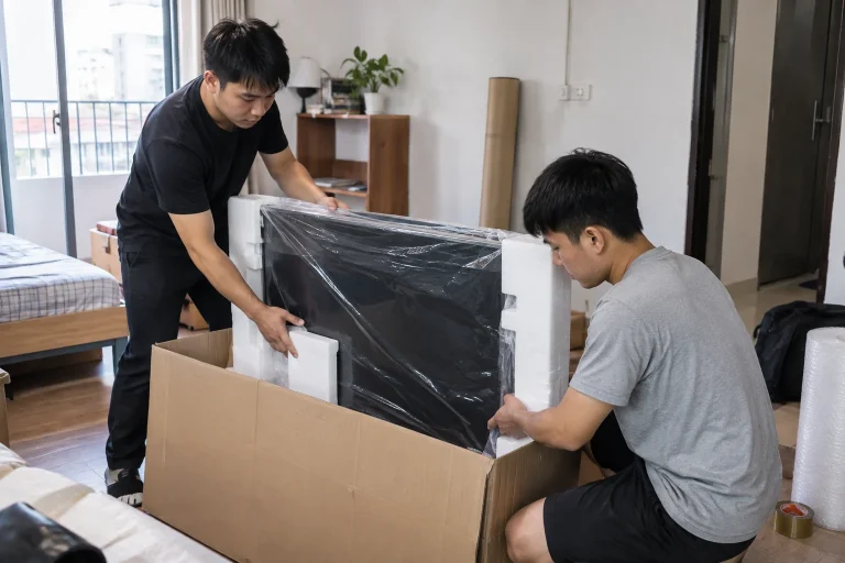 Ảnh minh họa cho bài Cách đóng gói tivi khi chuyển trọ