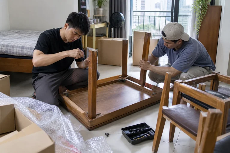 Ảnh minh họa cho bài Cách tháo bàn ghế để vận chuyển