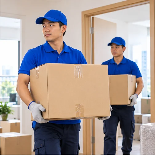 Chuyển thùng đồ trong căn hộ