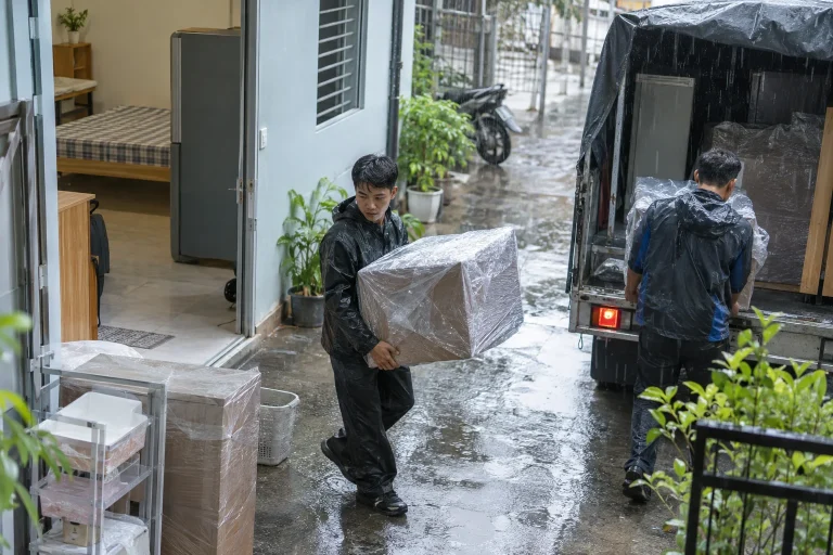 Ảnh minh họa cho bài Kinh nghiệm chuyển trọ vào mùa mưa